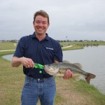 David Harkins (Carollo Engineers) with "Raider", a bass