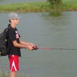 Boy fishing